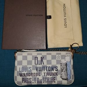 Louis Vuitton Pochette White Damier Azur